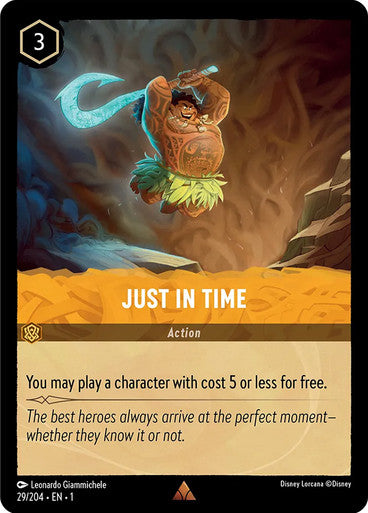 29/204 Just In Time - Disney Lorcana First Chapter - Common & Cold Foil Card