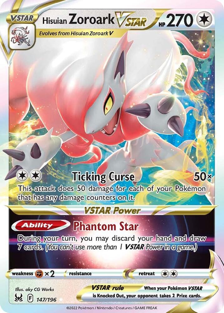 Hisuian Zoroark VSTAR 147/196 (SWSH11: Lost Origin) - Holofoil