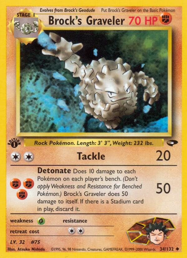 Brock's Graveler 034/132 (Gym Challenge) - 1st Edition