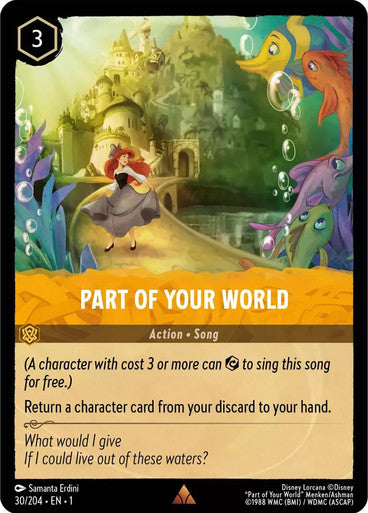 30/204 Part of Your World - Disney Lorcana First Chapter - Common & Cold Foil Card