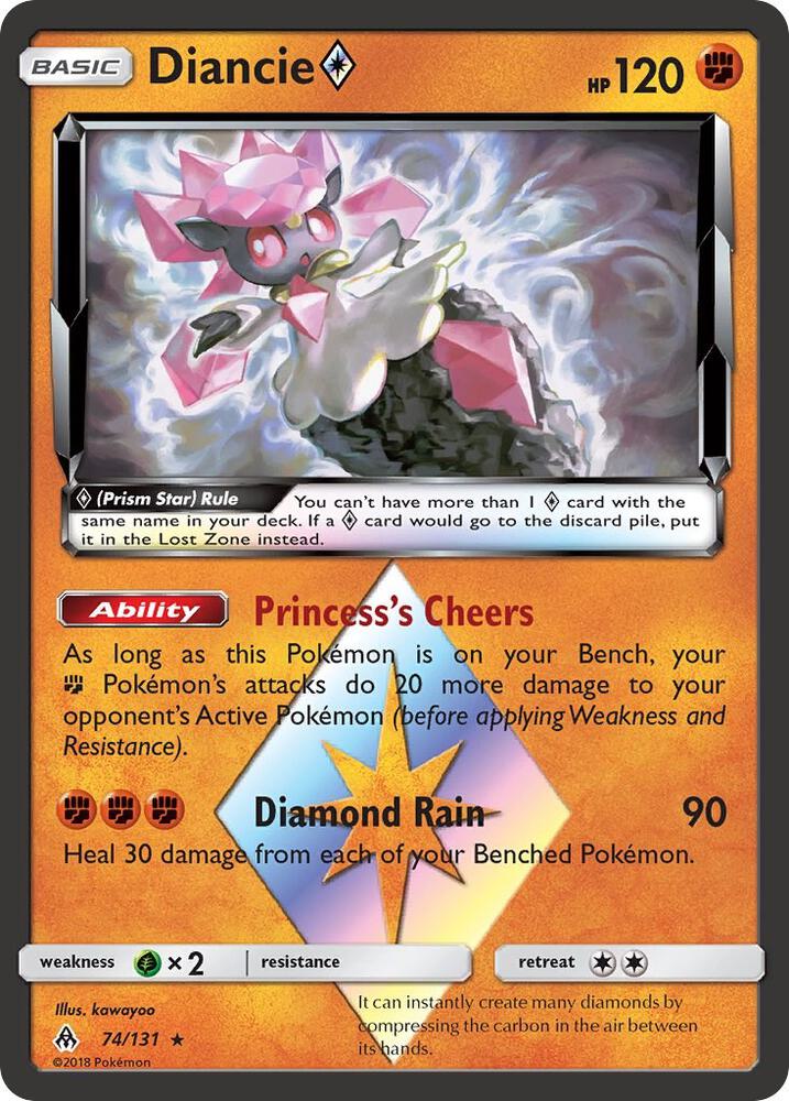 Diancie Prism Star 74/131 (SM - Forbidden Light) - Holofoil