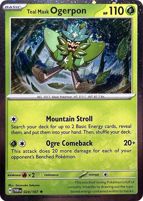 Teal Mask Ogerpon 024/167 (Miscellaneous Cards & Products) - Cosmo Holofoil