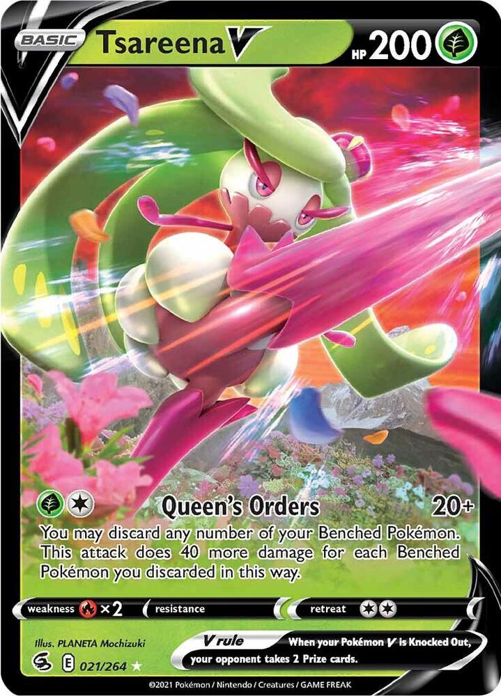 Tsareena V 021/264 (SWSH08: Fusion Strike) - Holofoil