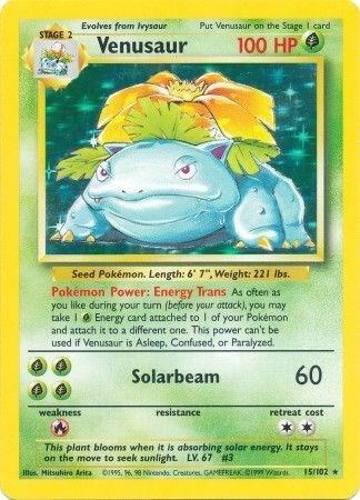 Venusaur 015/102 (Base Set) - Unlimited Holofoil