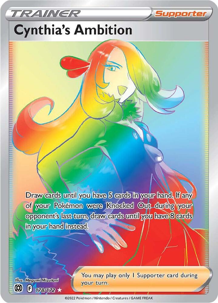 Cynthia's Ambition Secret 178/172 (SWSH09: Brilliant Stars) - Holofoil