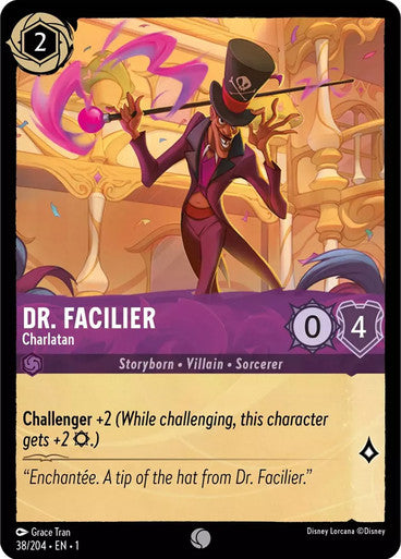 38/204 Dr. Facilier - Charlatan - Disney Lorcana First Chapter - Common & Cold Foil Card