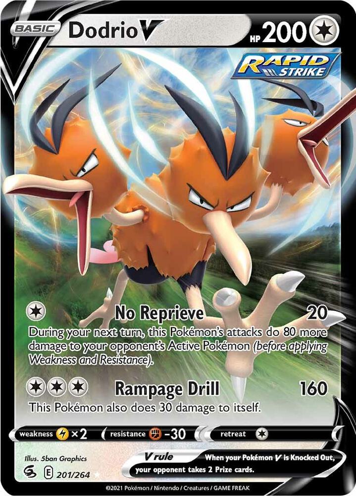 Dodrio V 201/264 (SWSH08: Fusion Strike) - Holofoil