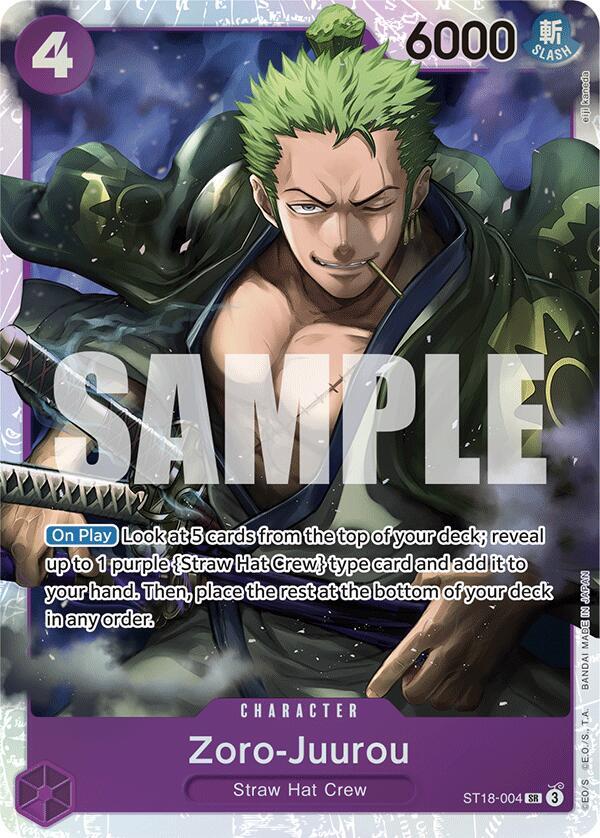 Zoro Juurou ST18-004 (Starter Deck 18: PURPLE Monkey.D.Luffy) - Foil