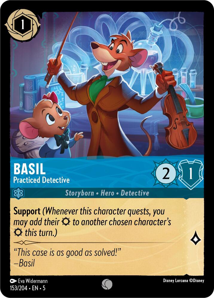 Basil, Practiced Detective 153/204 (Shimmering Skies)