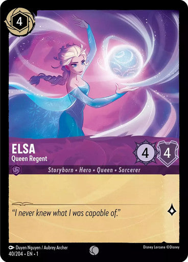 40/204 Elsa - Queen Regent - Disney Lorcana First Chapter - Common & Cold Foil Card