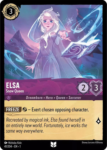 41/204 Elsa -Snow Queen- Disney Lorcana First Chapter - Common & Cold Foil Card
