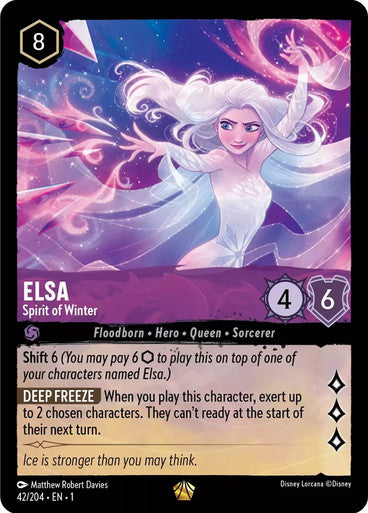 42/204 Elsa -Spirit of Winter - Disney Lorcana First Chapter - Common & Cold Foil Card