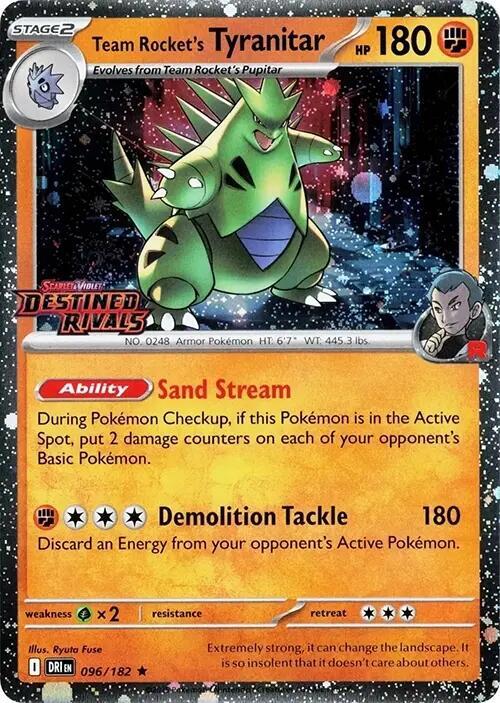 Team Rocket's Tyranitar Prerelease 096/182 (SV10: Destined Rivals) - Holofoil