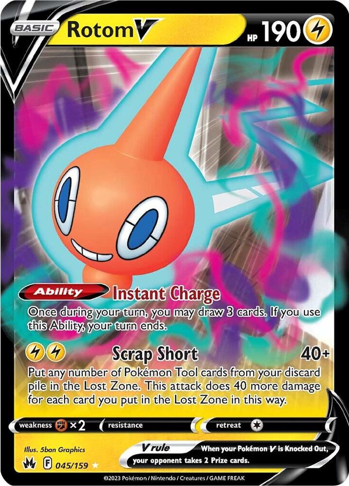Rotom V 045/159 (Crown Zenith) - Holofoil