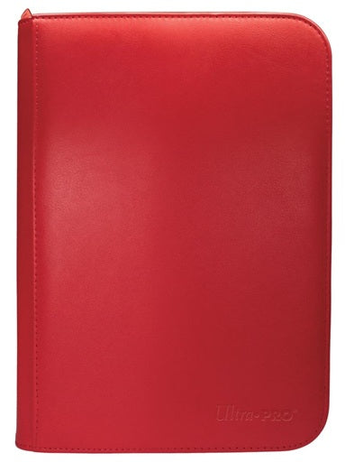 ULTRA PRO Binder - Vivid 4 Pocket Zippered Pro-Binder: Red