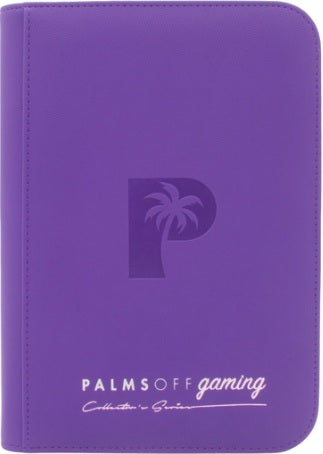 COLLECTOR'S SERIES 4 POCKET ZIP TRADING CARD BINDER - HOLDS 160 CARDS - PURPLE