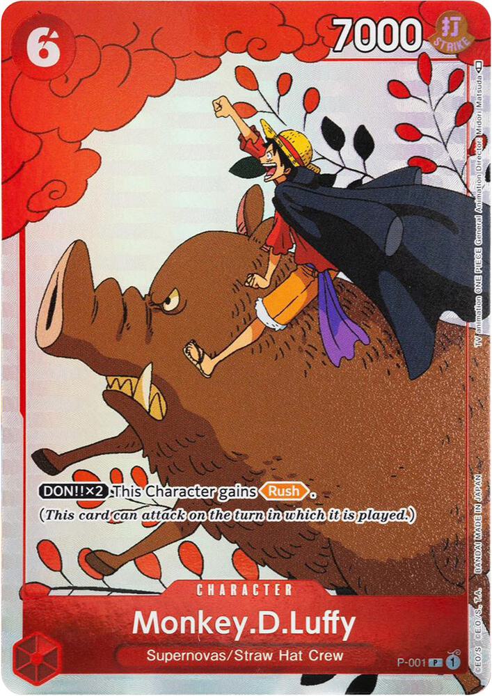 Monkey.D.Luffy (Gift Col.) P-001 (One Piece Promotion Cards) - Alternate Art Foil