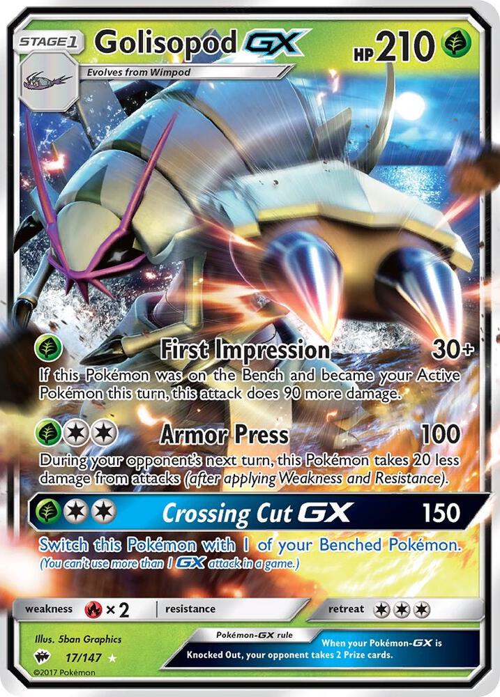 Golisopod GX 17/147 (SM - Burning Shadows) - Holofoil