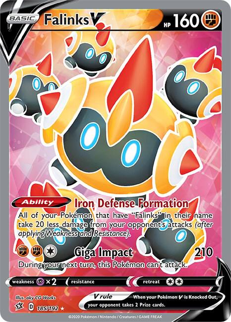 Falinks V 185/192 (SWSH02: Rebel Clash) - Holofoil