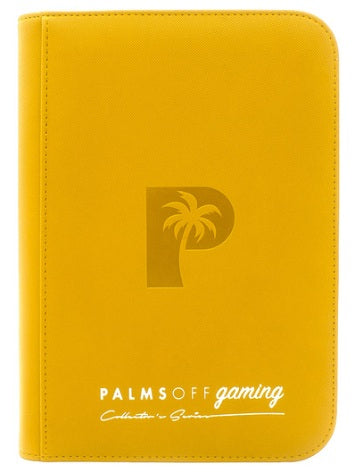 COLLECTOR'S SERIES 4 POCKET ZIP TRADING CARD BINDER - HOLDS 160 CARDS - YELLOW