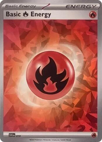 Basic Fire Energy 010 (SV07: Stellar Crown) - Cracked Ice Holofoil