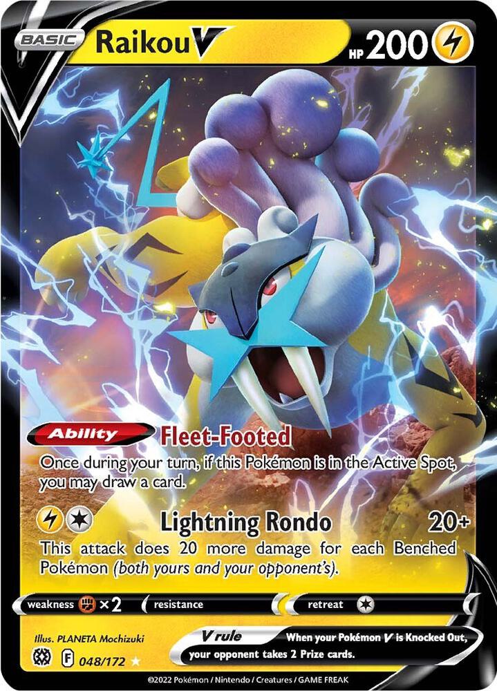 Raikou V 048/172 (SWSH09: Brilliant Stars) - Holofoil