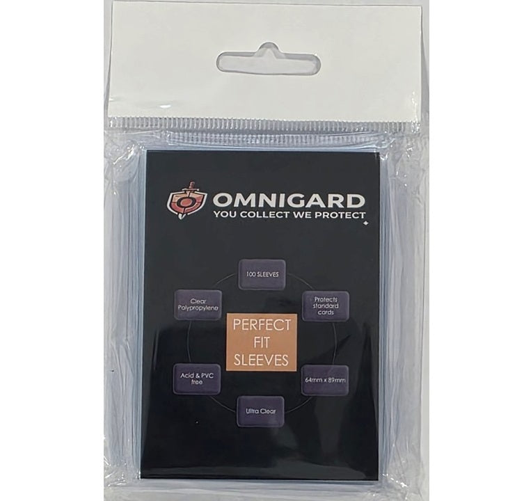 OMNIGARD PERFECT FIT CARD SLEEVES 64mm x 89mm (100 PACK SLEEVES)