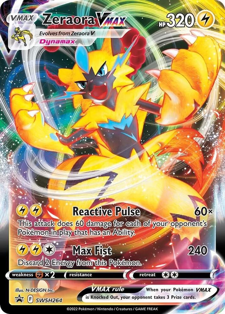 Zeraora VMAX SWSH264 (SWSH: Sword & Shield Promo Cards) - Holofoil