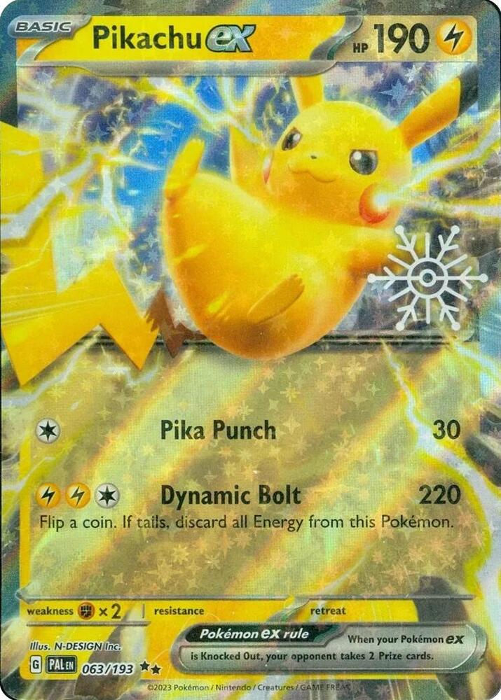Pikachu ex Holiday Calendar 063/193 (Miscellaneous Cards & Products) - Holofoil