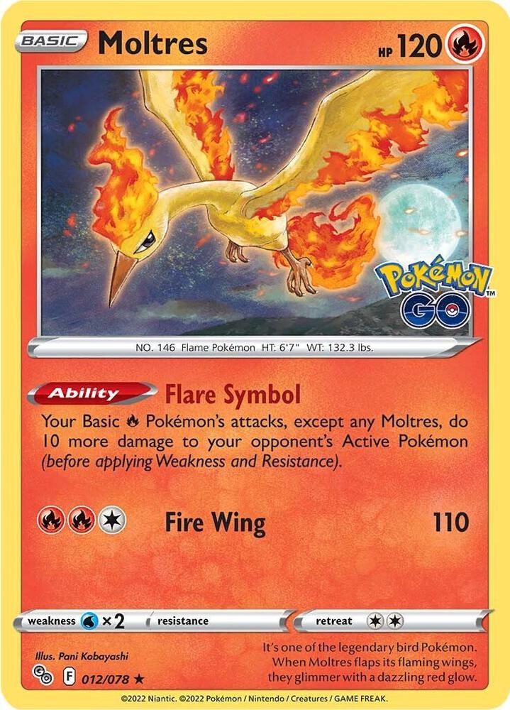 Moltres 012/078 (Pokemon GO) - Holofoil