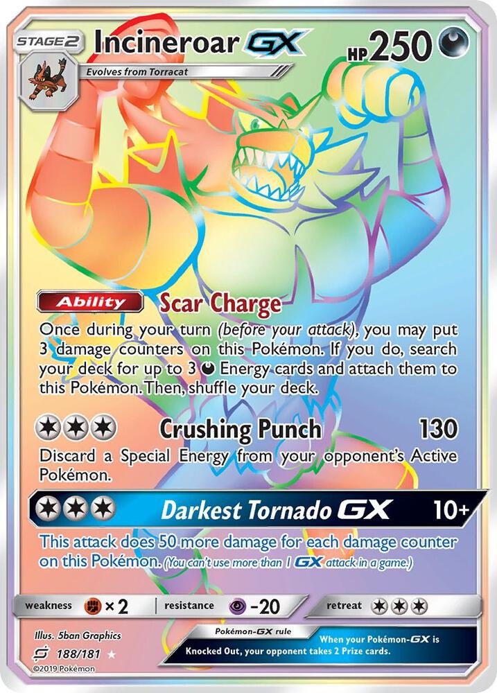 Incineroar GX 188/181 (SM - Team Up) - Holofoil