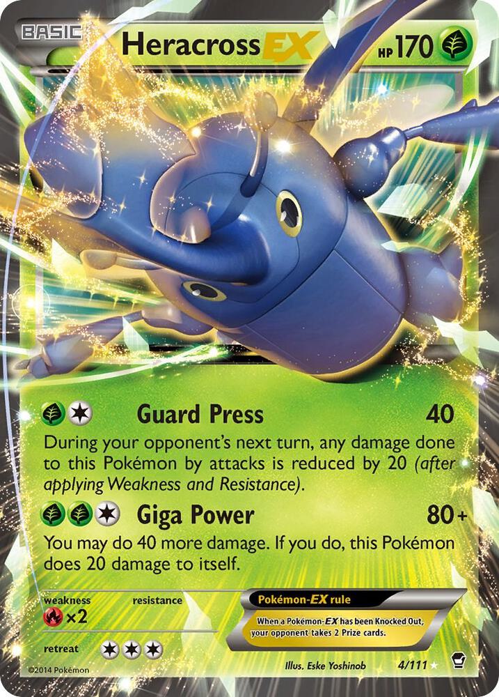 Heracross EX 4/111 (XY - Furious Fists) - Holofoil