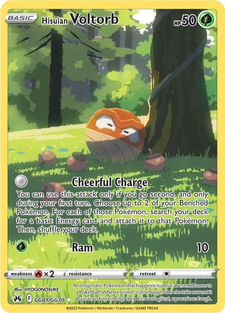Hisuian Voltorb GG01/GG70 (Crown Zenith: Galarian Gallery) - Holofoil
