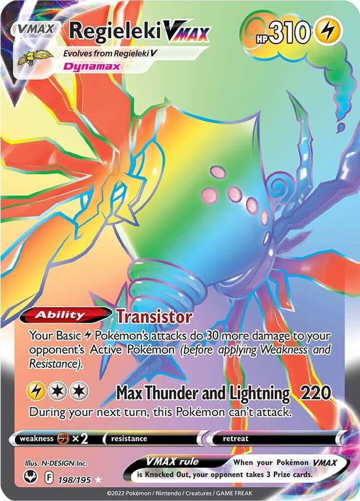 Regieleki VMAX Secret 198/195 (SWSH12: Silver Tempest) - Holofoil