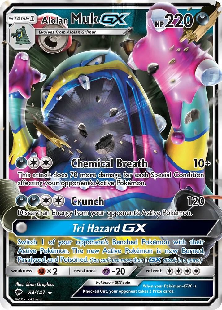 Alolan Muk GX 84/147 (SM - Burning Shadows) - Holofoil