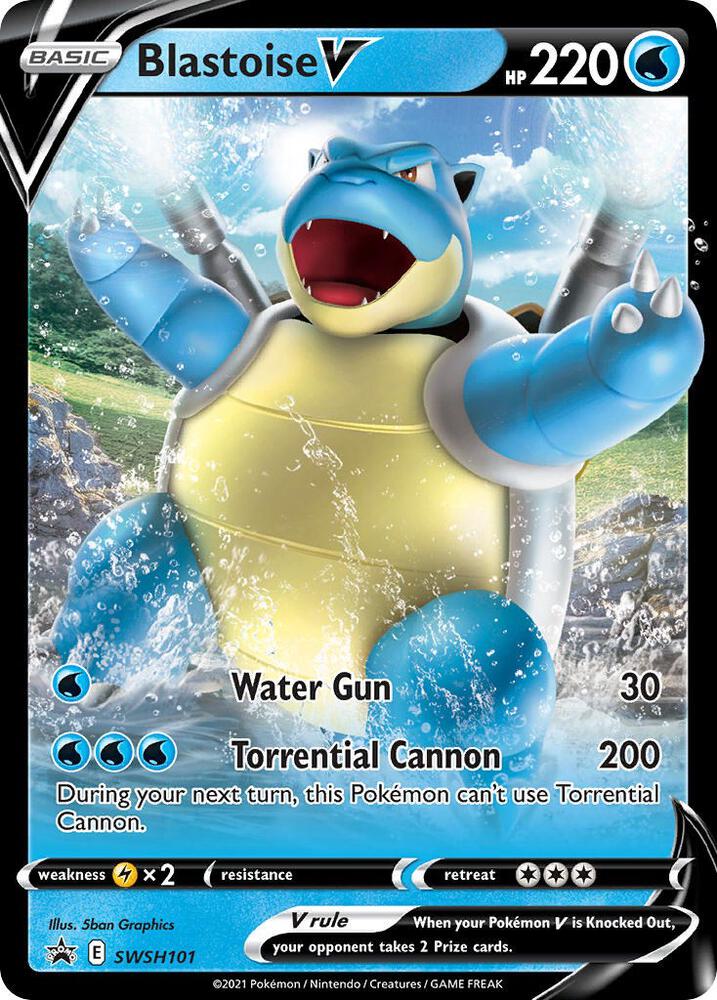 Blastoise V SWSH101 (SWSH: Sword & Shield Promo Cards) - Holofoil