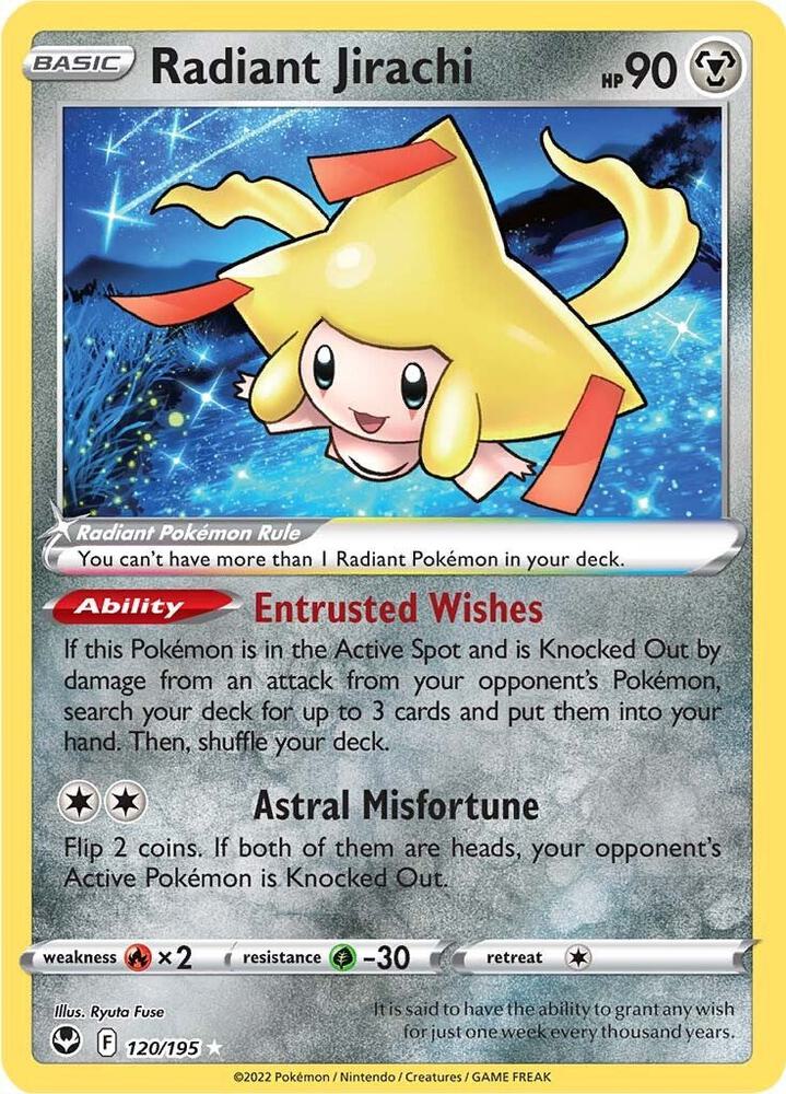 Radiant Jirachi 120/195 (SWSH12: Silver Tempest) - Holofoil