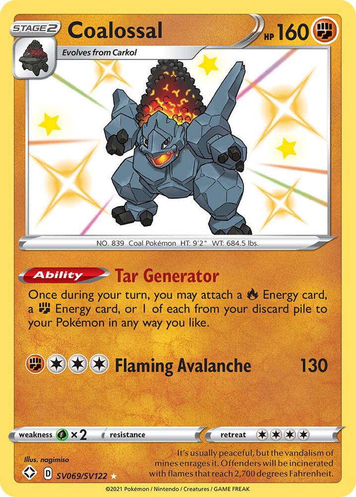 Coalossal SV069/SV122 (Shining Fates: Shiny Vault) - Holofoil