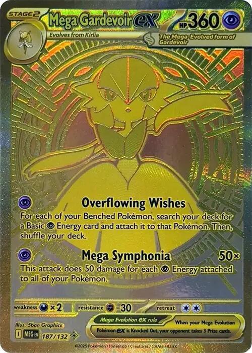 Mega Gardevoir ex 187/132 (ME01: Mega Evolution) - Holofoil