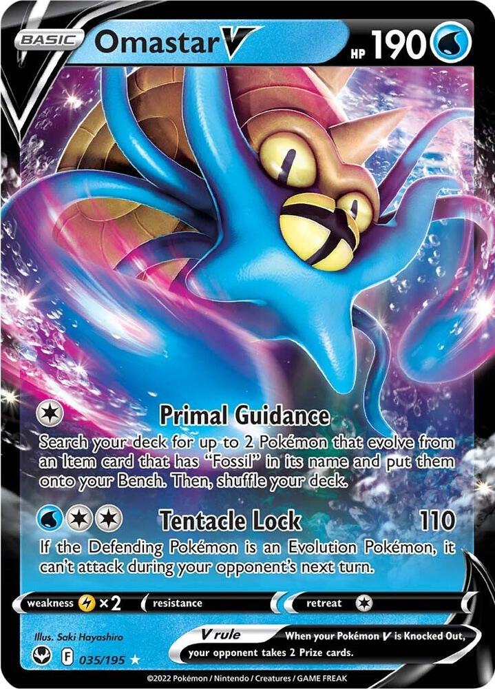 Omastar V 035/195 (SWSH12: Silver Tempest) - Holofoil