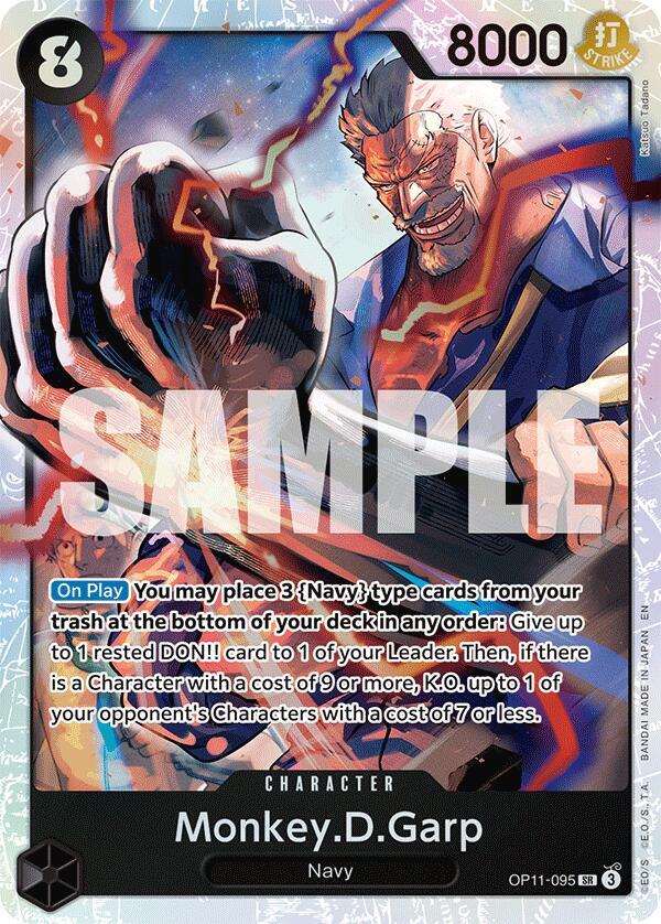 Monkey.D.Garp OP11-095 (A Fist of Divine Speed) - Foil