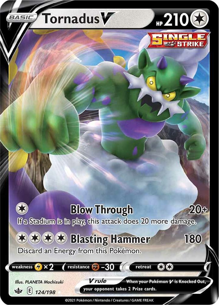 Tornadus V 124/198 (SWSH06: Chilling Reign) - Holofoil