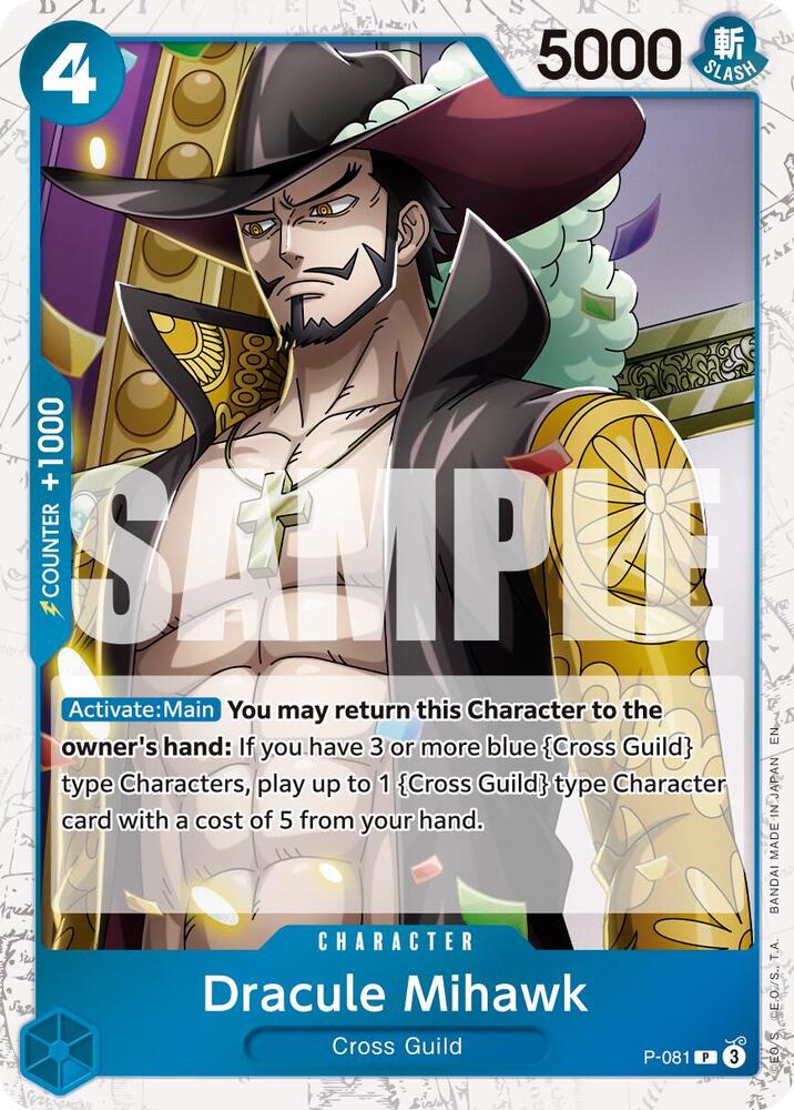 Dracule Mihawk P-081 (Premium Booster -The Best- Vol. 2) - Pirate Foil