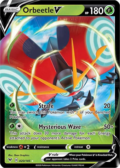 Orbeetle V 020/185 (SWSH04: Vivid Voltage) - Holofoil