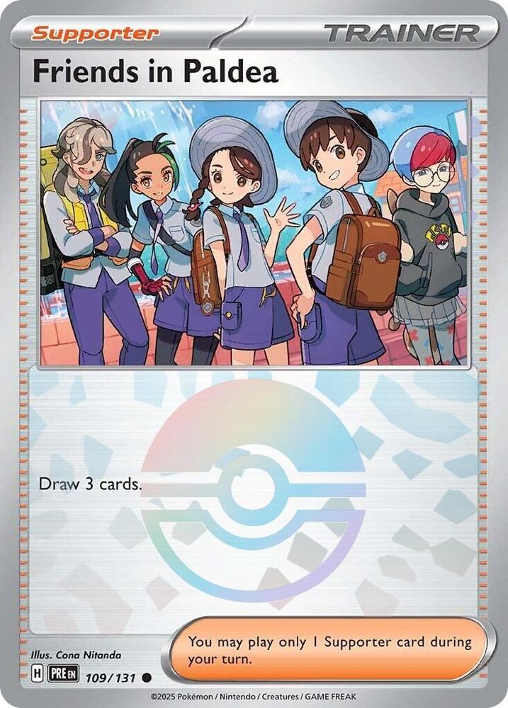 Friends in Paldea 109/131 (SV: Prismatic Evolutions) - Poke Ball Holofoil