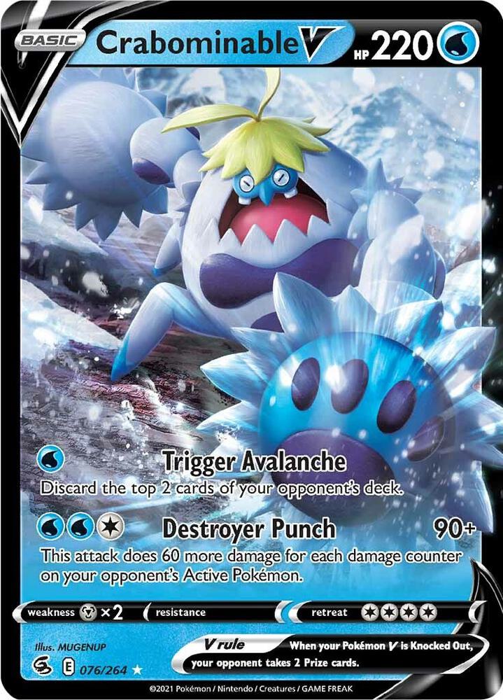 Crabominable V 076/264 (SWSH08: Fusion Strike) - Holofoil