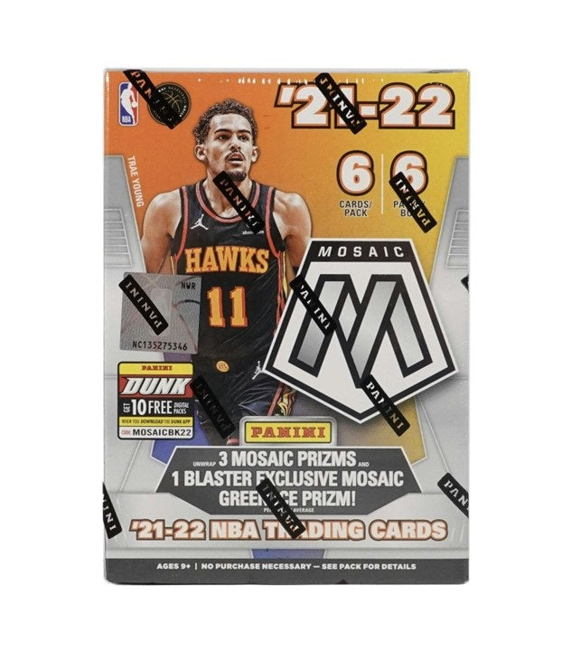 2021/22 Panini Mosaic Basketball 6-Pack Hobby Blaster Box (Orange Fluorescent Parallels!)