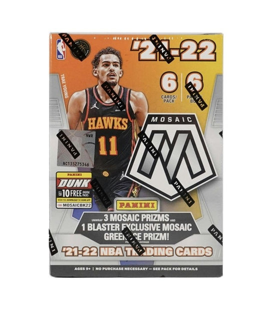 2021/22 Panini Mosaic Basketball 6-Pack Hobby Blaster Box (Orange Fluorescent Parallels!)