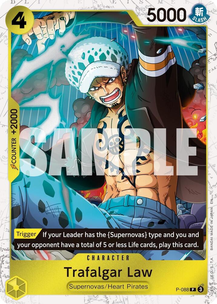 Trafalgar Law P-088 (Premium Booster -The Best- Vol. 2) - Pirate Foil