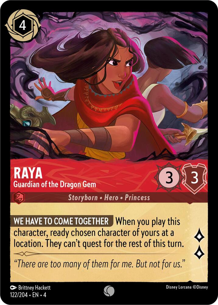 Raya, Guardian of the Dragon Gem 122/204 (Ursula's Return)